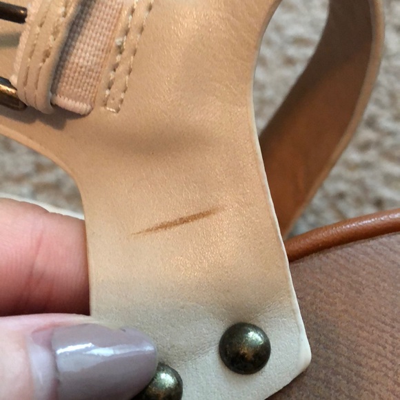 LAST 1🌵 strappy clog heel wood vegan leather - Picture 3 of 3